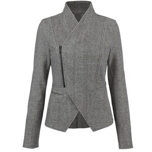 CAbi rebel moto jacket Gray Asymmetrical zip Blazer coat women’s size small